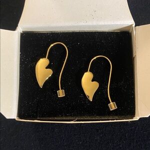 Elegant Gold Heart Earrings